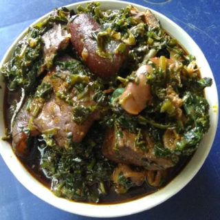 Edikaikong soup with snail