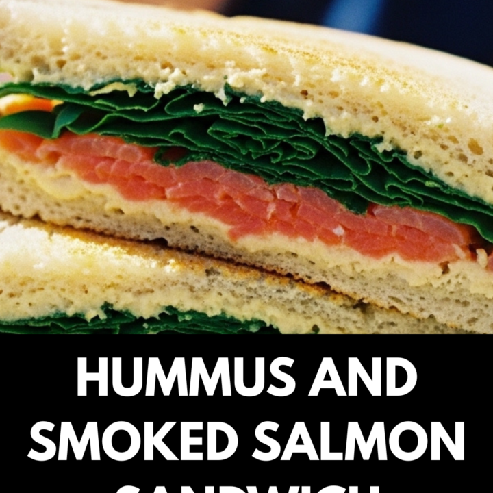 Hummus and Smoked Salmon Sandwich