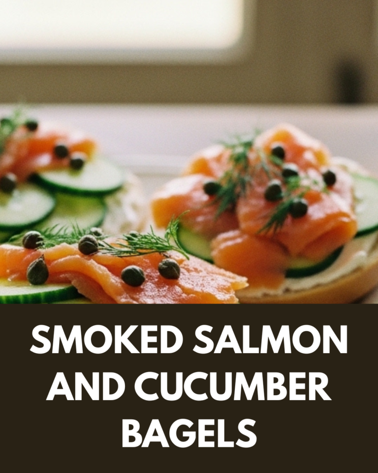 Smoked Salmon and Cucumber Bagels