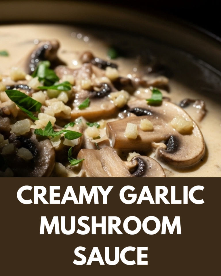 Creamy Garlic Mushroom Sauce
