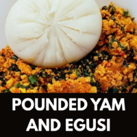 pounded yam and egusi soup