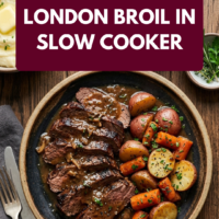 Marinated London Broil in Slow Cooker