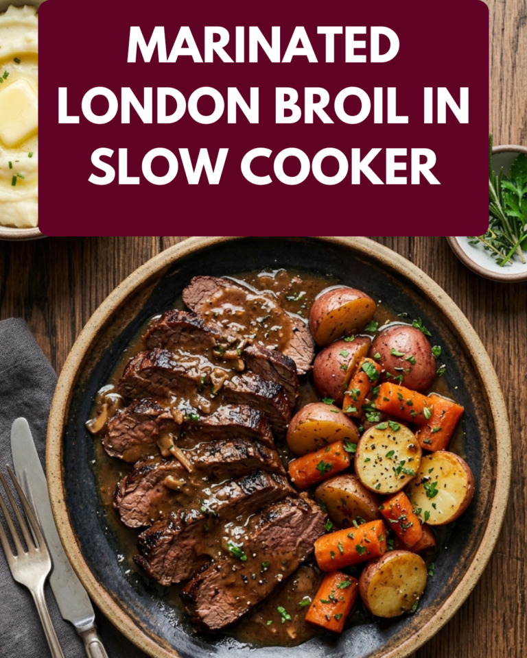 Marinated London Broil in Slow Cooker