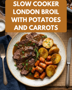 Slow Cooker London Broil with Potatoes and Carrots