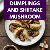 chicken dumplings and shiitake mushroom