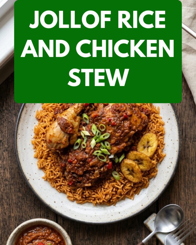 jollof rice and chicken stew